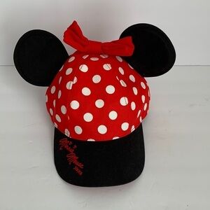 Disney Parks Youth Minnie Mouse SnapBack Baseball Hat Red
